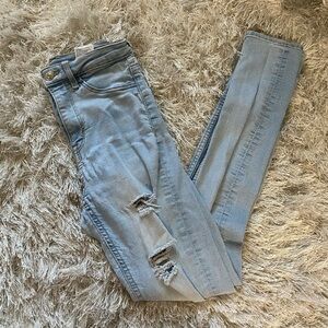 H&M Divided Distressed High Rise Skinny Jeans 2